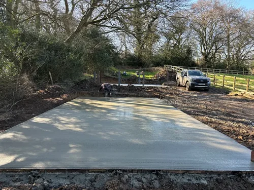 American Barn concrete base