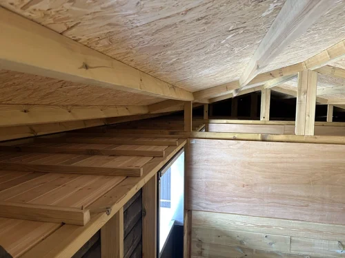 Interior of completed stable
