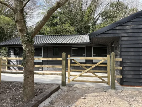 Completed Stable block & gated area