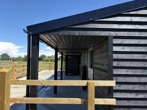 Side elevation of Stable complex and gate